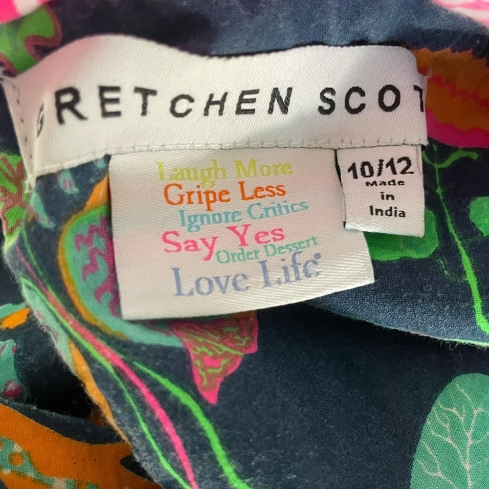 Gretchen Scott Animal KingdomGirls Sleeveless Dress  Size 10/12 Multi/Blue